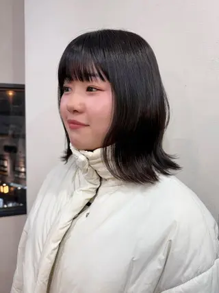 ミディアム カラー 韓国ヘア 🎀華澄のヘアスタイル