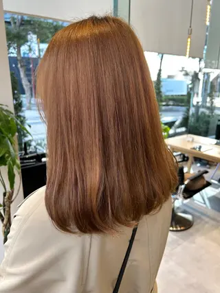 セミロング カラー 風香🪼レイヤー カット/艶カラーのヘアスタイル