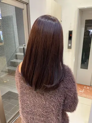 セミロング mao♡ベージュ/ 顔周りカットのヘアスタイル