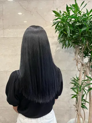 カラー えんぐちとも／透明感 カラー／博多ボブのヘアスタイル