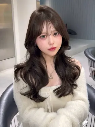 ロング カラー Lond mare レイヤーカット/韓国のヘアスタイル