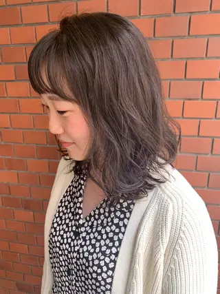 ミディアム パーマ newi 京橋 【yuuki】のヘアスタイル