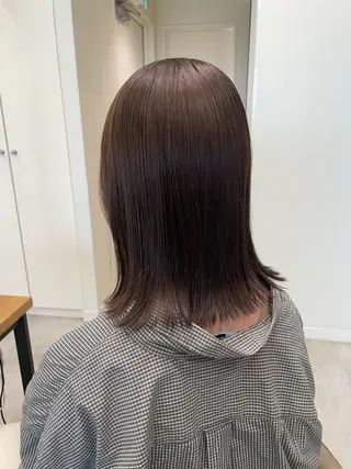 ミディアム カラー ボブ/インナーカラー /眉毛/Miyuのヘアスタイル