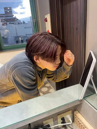 カラー メンズ ユイ☆ハイトーン ☆ブリーチデザインのヘアスタイル