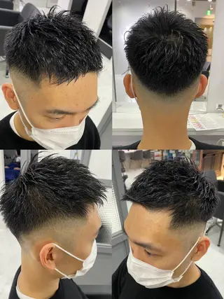 ショート カラー パーマ ヘアアレンジ メンズ 🔥メンズパーマ特 化🔥渡辺一翔🔥のヘアスタイル