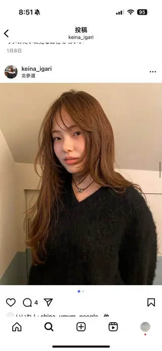 ロング カラー 森田遥奈/透明感カラ ー/似合わせカットのヘアスタイル