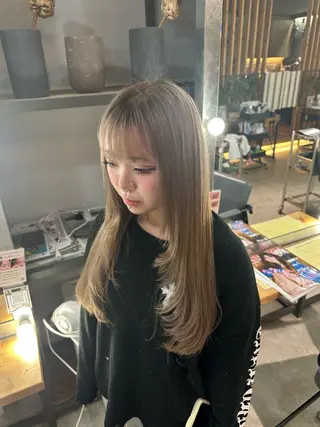 ロング カラー 溜 一太のヘアスタイル