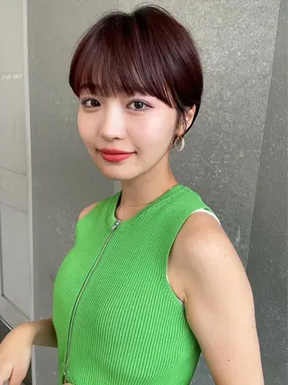 ショート カラー 🎀大川 錬🎀 ブリーチなしWカラーのヘアスタイル