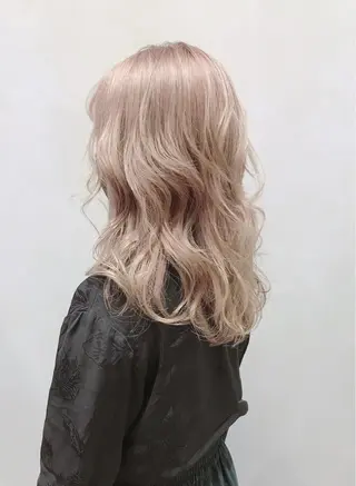 ロング カラー パーマ ヘアアレンジ EIGHTSOL博多 筑紫口店 溝口里穂のヘアスタイル