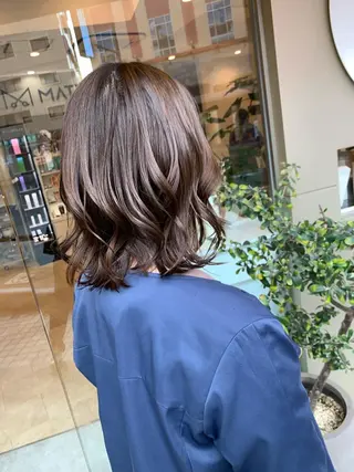 ミディアム カラー 💎髪質改善/縮毛 💎メンズカット石尾のヘアスタイル