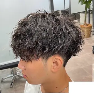 ミディアム パーマ メンズ men'ssalon Loui(ルイ)烏丸のヘアスタイル