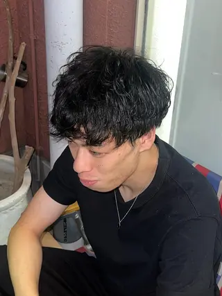 パーマ メンズ hair make sanctuary所属・オオエ トア／カラー／パーマのヘアスタイル