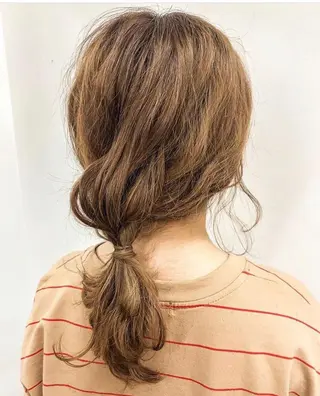 ヘアアレンジ クロスパーマ× 透明感カラー✂︎のヘアスタイル