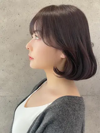 ショート カラー パーマ ヘアアレンジ 日本一の小顔カット/ ボブ/顔周り/韓国のヘアスタイル