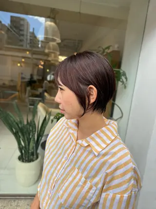 ショート カラー 安永 涼のヘアスタイル