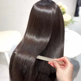 ロング カラー パーマ suzuka/透明感 カラー 美髪縮毛矯正のヘアスタイル