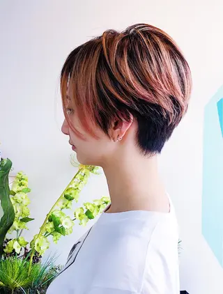 ショート カラー ショートボブ縮毛矯正 髪質改善のプロ山道潤のヘアスタイル