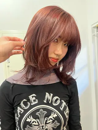 ミディアム カラー HEW所属・Sanaダブルカラー ✨️パルコ徒歩1分のヘアスタイル