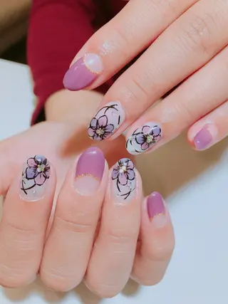 ネイル みよし市 nail salon*pomnal.co所属・Shimada Harukaのネイルデザイン