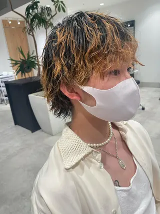 ショート カラー パーマ ヘアアレンジ メンズ パーソナルカラー合わ せたカラー🤍なつみのヘアスタイル