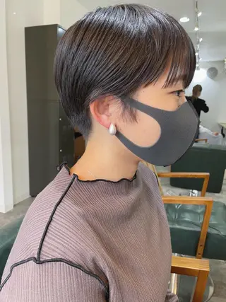 ショート カラー パーマ/透明感カラー /ボブ/吉田一生のヘアスタイル