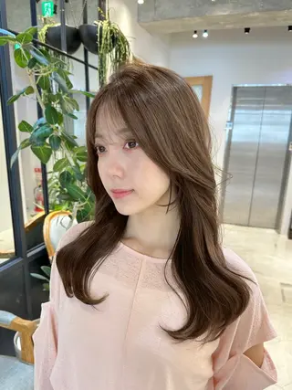 セミロング カラー 横山将大/wカラー/ 韓国風パーマ/恵比寿のヘアスタイル