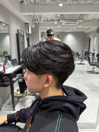 メンズ 毛流れパーマ/曲がる 縮毛矯正/原田海朱のヘアスタイル