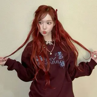 ロング カラー 🥀ワンホン風暖色 レイヤーRISA🥀のヘアスタイル