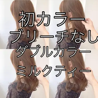 セミロング カラー ヘアアレンジ 外苑前NO.1艶髪 透明感カラーのヘアスタイル