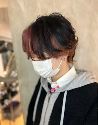 カラー パーマ メンズ 飯田 晟恭のヘアスタイル