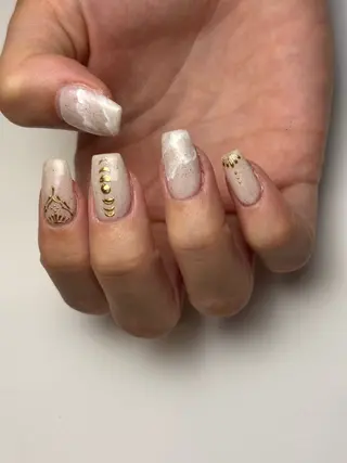 ネイル sunny nail所属・sunny ニュアンス/手描き/のネイルデザイン