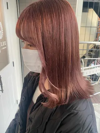 ミディアム カラー 韓国×髪質改善カラー 💎hinaのヘアスタイル