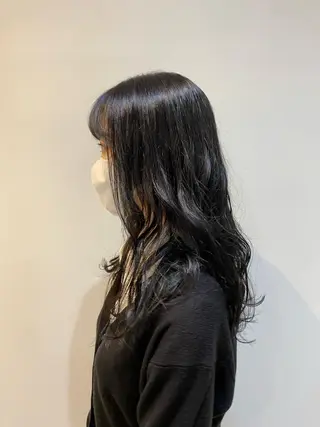 セミロング カラー パーマ 大人かわいい×艶髪 🤍塩川のヘアスタイル