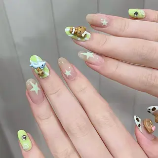 ネイル By moonネイル 🌷ワンホン/韓国風のネイルデザイン