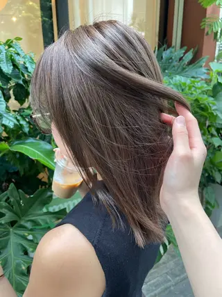 ミディアム カラー 韓国風パーマ/ヘア セット/店長みづきのヘアスタイル
