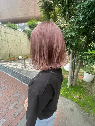 ミディアム カラー 🙃 透明感カラー/ボブのヘアスタイル
