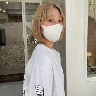 ミディアム カラー ブリーチカラーが人気 onnuのヘアスタイル