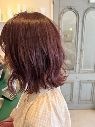 ミディアム カラー "小顔カット" Fuko.のヘアスタイル