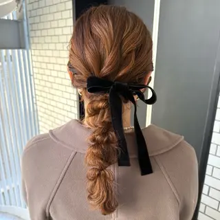 ミディアム ヘアアレンジ 褒められヘアメイク /‎ボブ女子🐶みおのその他イメージ