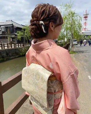 セミロング ヘアアレンジ KANA カナのマツエク・マツパデザイン