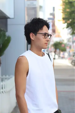 ショート パーマ メンズ Joh/メンズカット /レイヤー/ブリーチのヘアスタイル