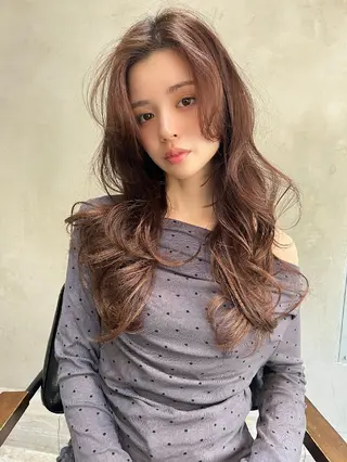 カラー ミディアム 髪質改善／レイヤー /柔らかさ/清水のヘアスタイル