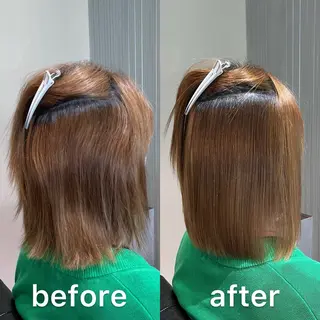 ミディアム パーマ KIZU 髪質改善 オカルト怪談のヘアスタイル