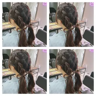 セミロング ヘアアレンジ 🎀推し活ヘアー🎀 Yuuna🐰💖のヘアスタイル