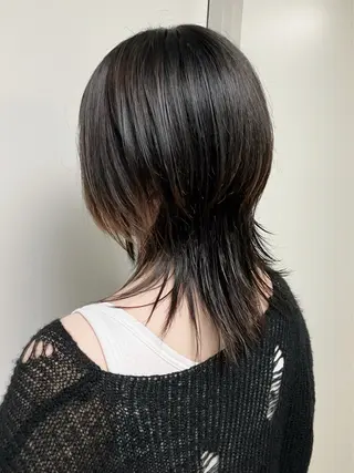 ミディアム fumikaブリーチ /ウルフのヘアスタイル