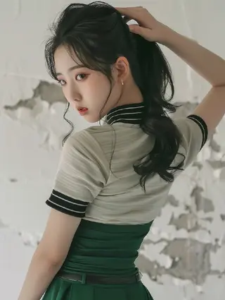 ヘアアレンジ 束感まつぱ🥑🤍 NATUKI🤍のマツエク・マツパデザイン