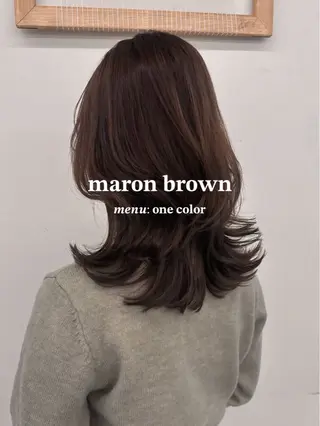 ミディアム カラー ワンホン×髪質改善 つのーか🩶‪🫧のヘアスタイル