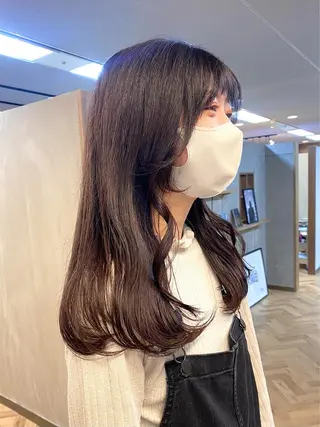 セミロング ハル🌸柔色/ ブリーチなし/艶髪のヘアスタイル
