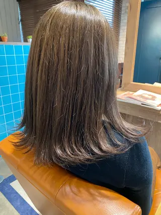 セミロング カラー 🟣メンズパーマ 川端 永遠🟣のヘアスタイル