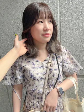 ミディアム カラー カラーパティシエ facce🌼ikoのヘアスタイル